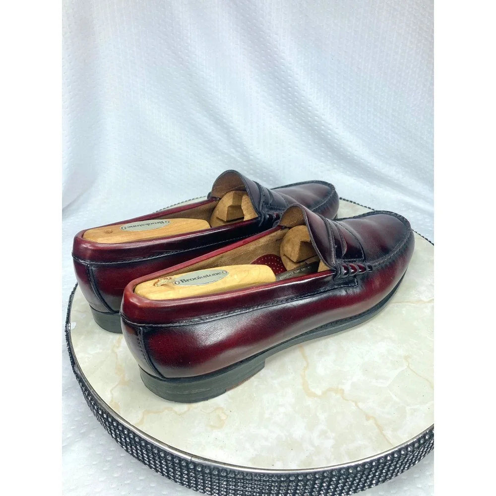 G.H. Bass Weejuns Leather enny Loafers Men Sz 10 Burgundy Academia Dressy Shoes